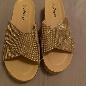 Forever Gold Women's Slide Sandals